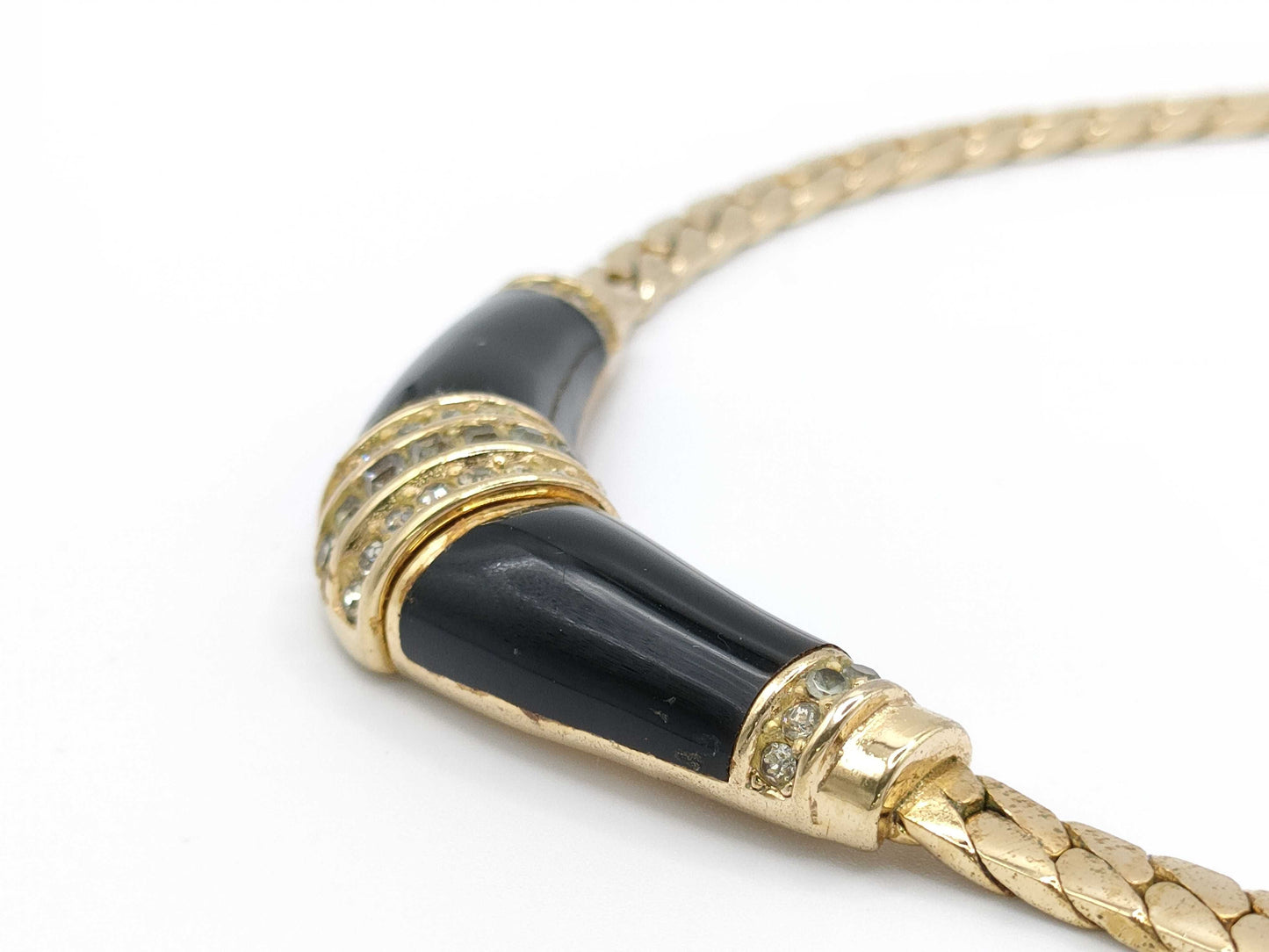 Dior Chain Necklace Rhinestone Gold Necklace