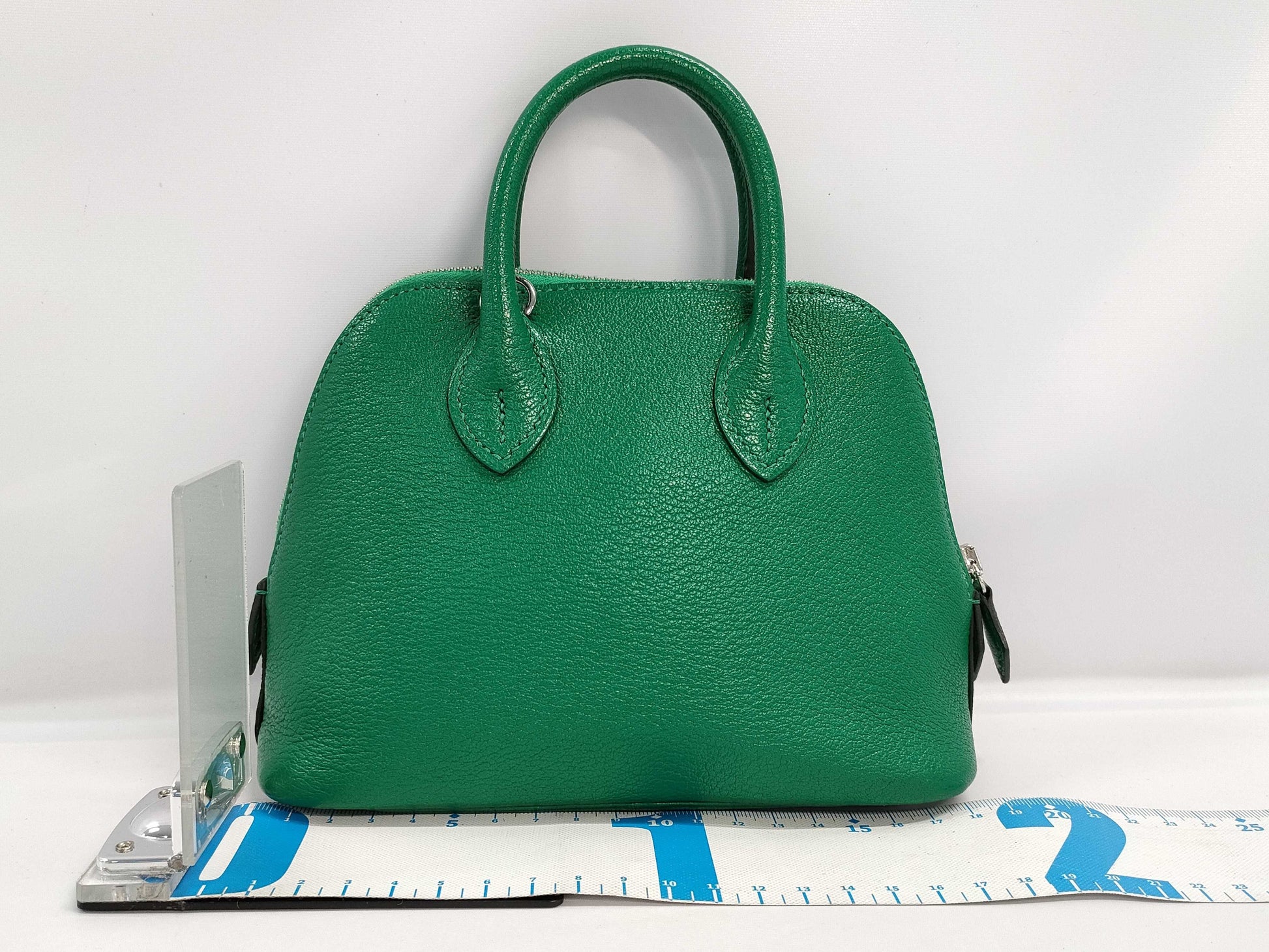 HERMES Mini Bolide 1923 Chevre Mint A Stamped Handbag