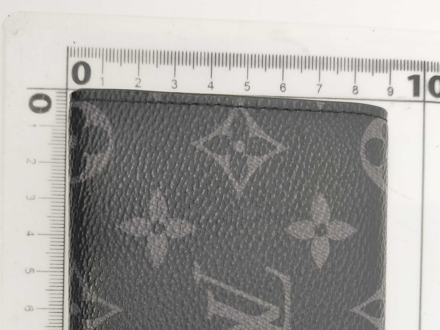 LOUIS VUITTON Envelope Carte de Visite Monogram Eclipse Business Card Case, Black Leather, M12874