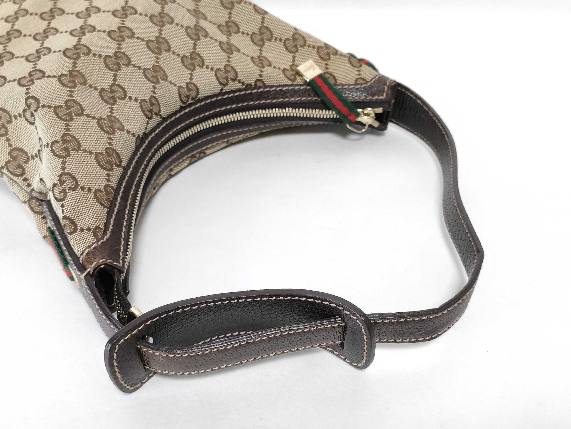 GUCCI GG Canvas Gucci Handbag Half Moon Shoulder Bag