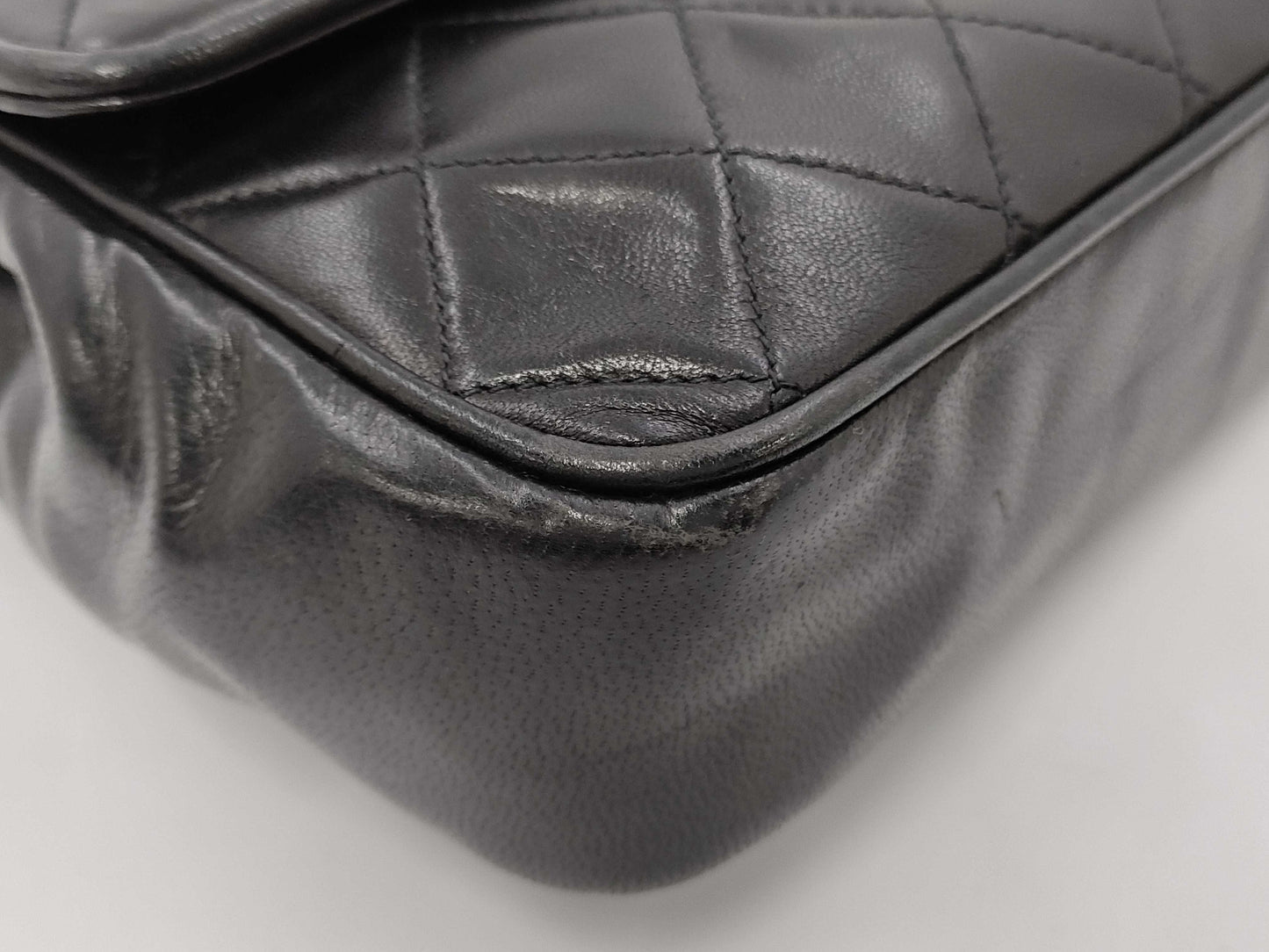 CHANEL Matelasse Chain Shoulder Bag with Seal, Black