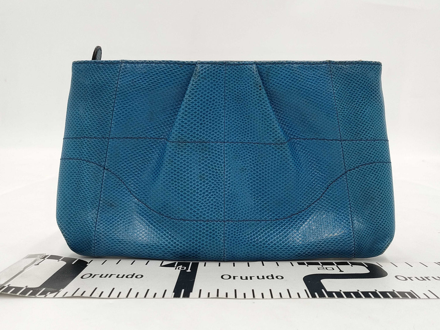 Salvatore Ferragamo Ferragamo Lizard Blue Shoulder Bag