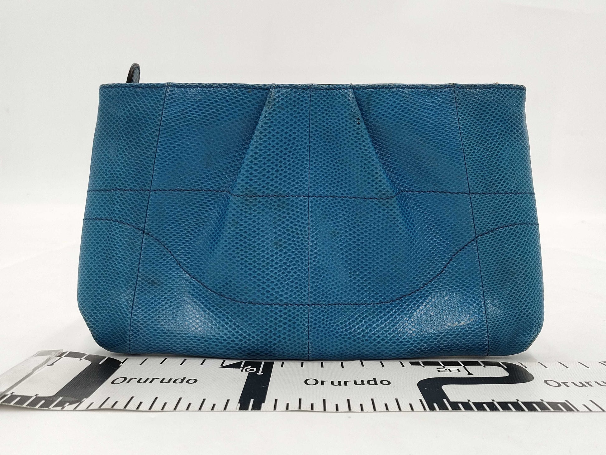 Salvatore Ferragamo Ferragamo Lizard Blue Shoulder Bag