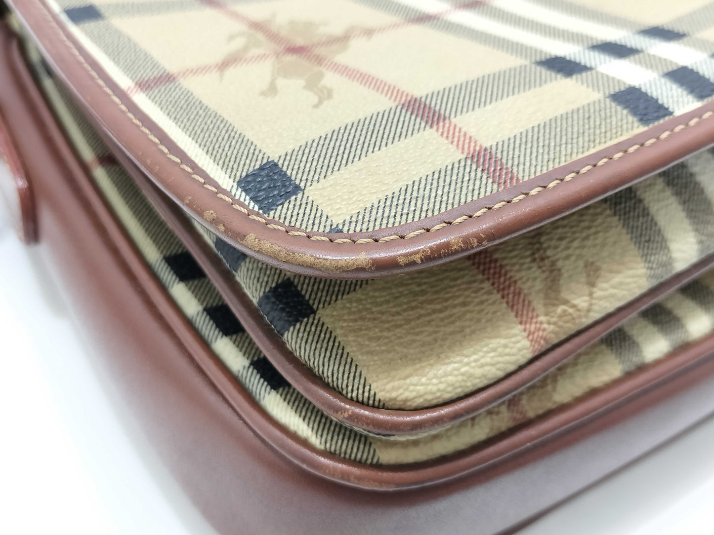 BURBERRY Nova Check Shoulder Bag PVC Shoulder Bag