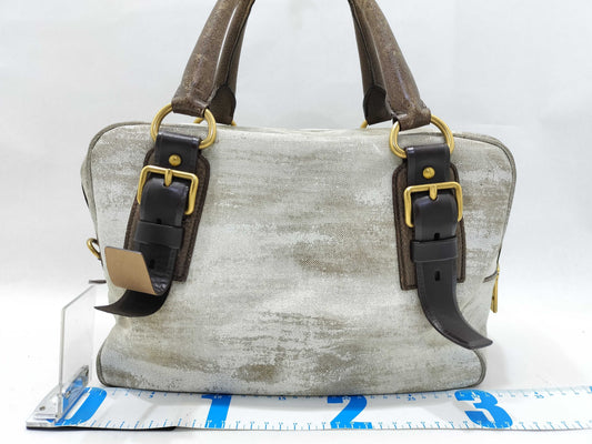 PRADA Prada Logo Jacquard Landscape Mini Boston Bag