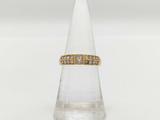 D0.22ct/0.25ct K18 3.5g Ring 