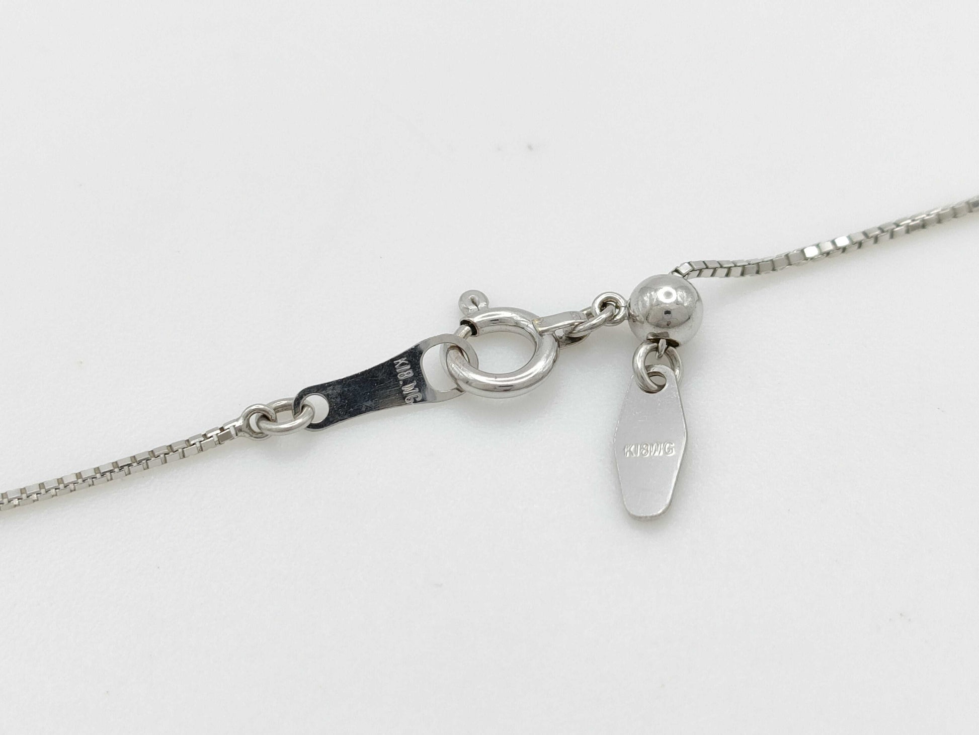 R1.12ct D0.12/0.25ct K18WG 5.5g Necklace 