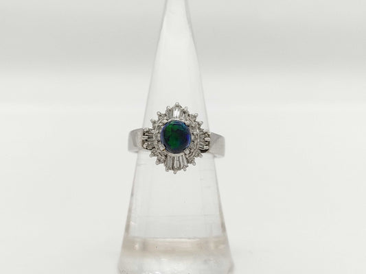 OP 0.82ct D 0.50ct PT900 10.8g Ring 