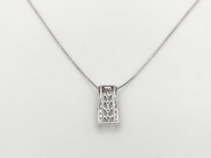 D0.19ct/0.15ct K18/K18WG 4.8g Necklace 