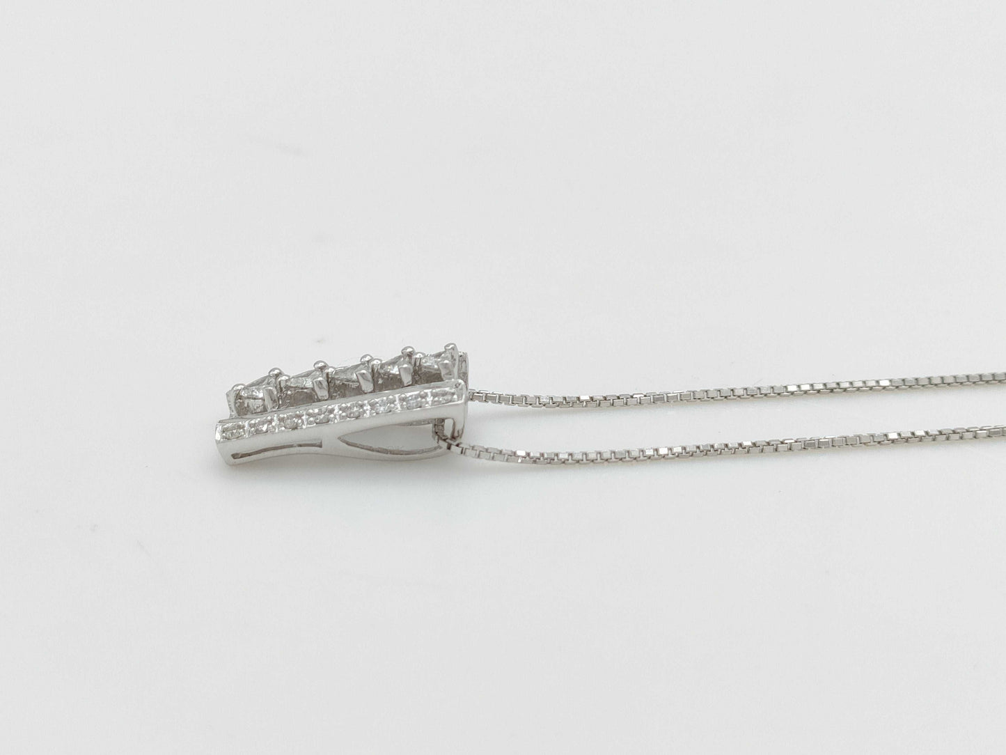 D0.19ct/0.15ct K18/K18WG 4.8g Necklace 