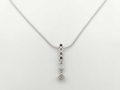 D0.30ct FD0.34ct K18WG 6.6g Necklace 