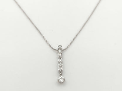 D0.30ct FD0.34ct K18WG 6.6g Necklace 
