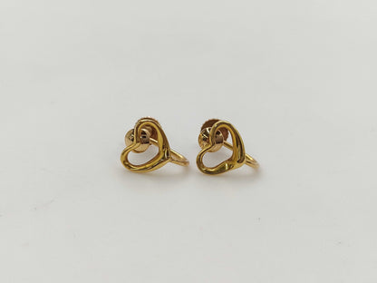 Tiffany & Co. Open Heart 18K 2.4g Earrings 