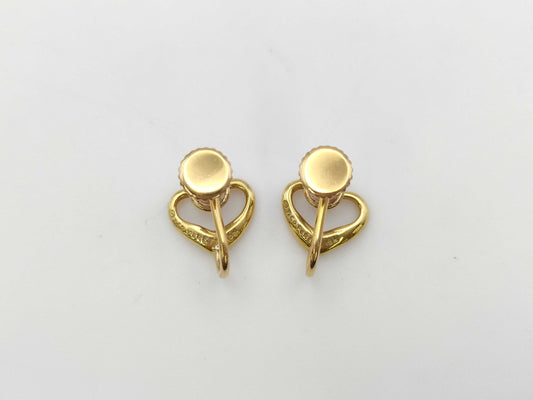 Tiffany & Co. Open Heart 18K 2.4g Earrings 