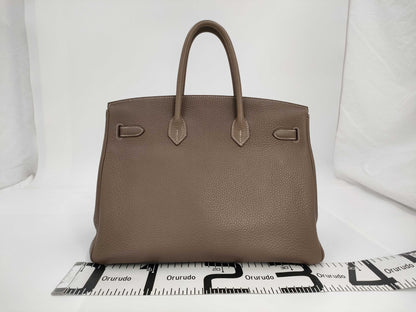 HERMES Birkin 35 □N Silver Hardware Handbag