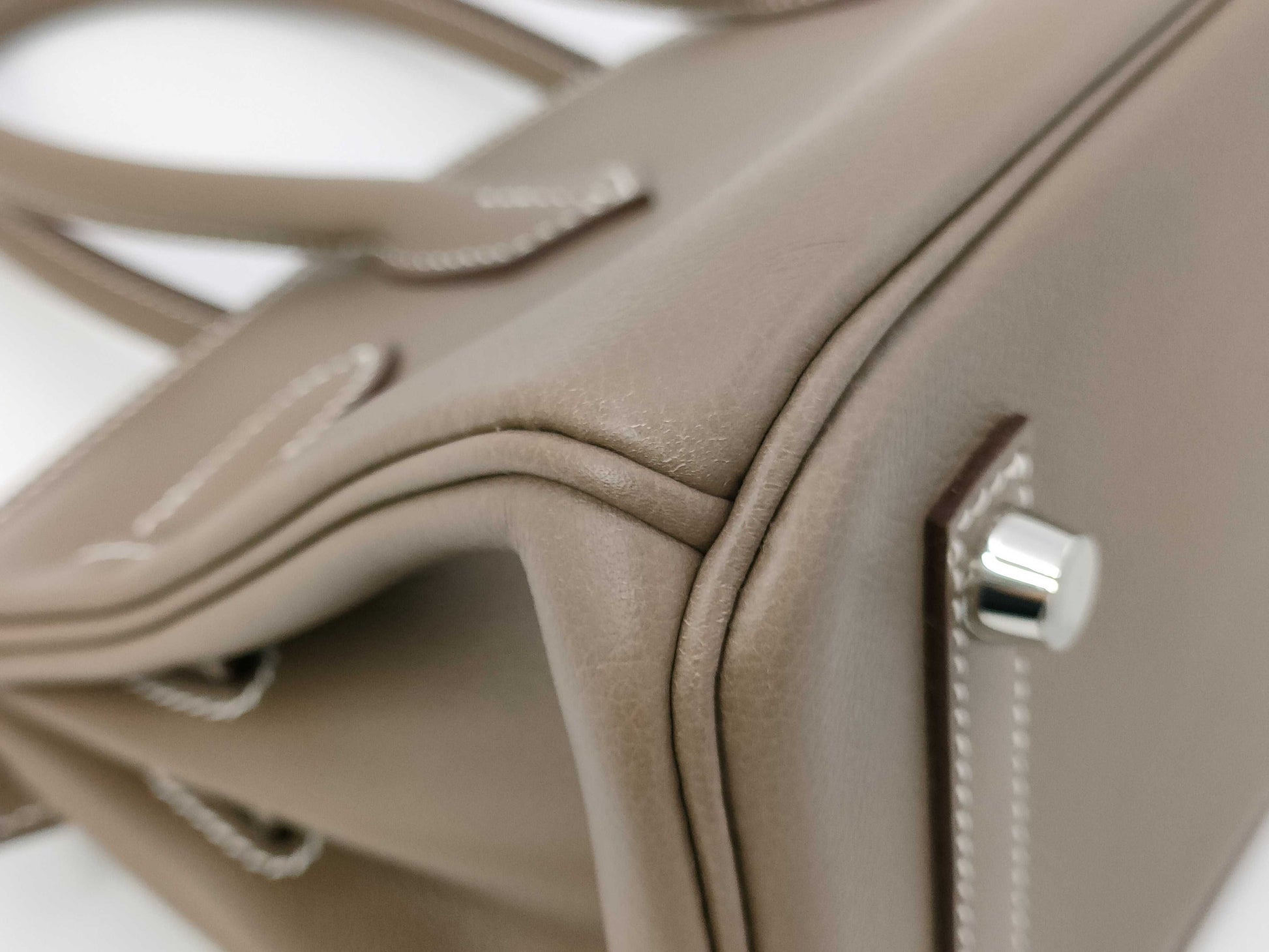 HERMES Shoulder Birkin 29 Etoupe x Evercolor x Silver Hardware x K Stamp Shoulder Bag