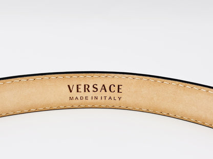 VERSACE La Medusa Leather Belt 70/28 Red