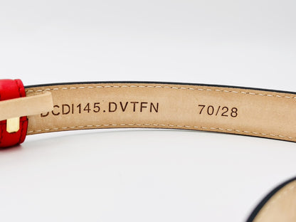 VERSACE La Medusa Leather Belt 70/28 Red