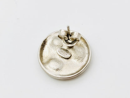 CHANEL Coco Mark Round Earrings 98P Gold x Silver Earrings