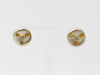 CHANEL Coco Mark Round Earrings 98P Gold x Silver Earrings