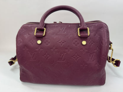 LOUIS VUITTON Speedy Bandouliere 25 with Aurore Shoulder Strap and Clochet Handbag