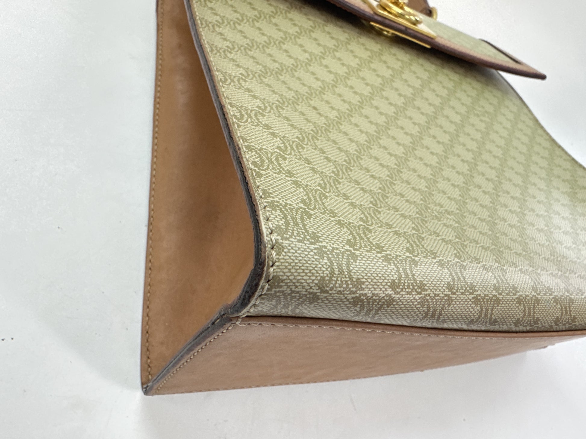 CELINE Macadam Top Handle Handbag with Gancini Hardware, PVC