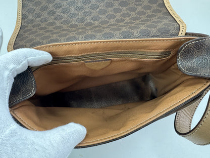 CELINE Macadam Leather Shoulder Bag