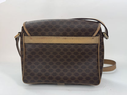 CELINE Macadam Leather Shoulder Bag