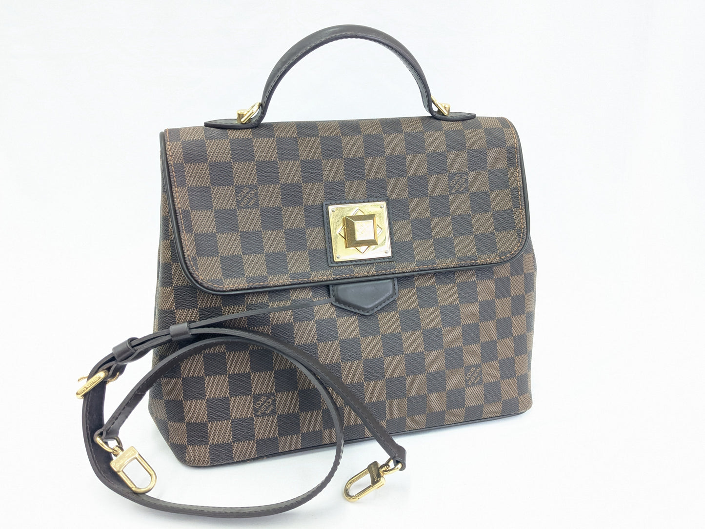 LOUIS VUITTON LV Damier Bergamo MM Handbag