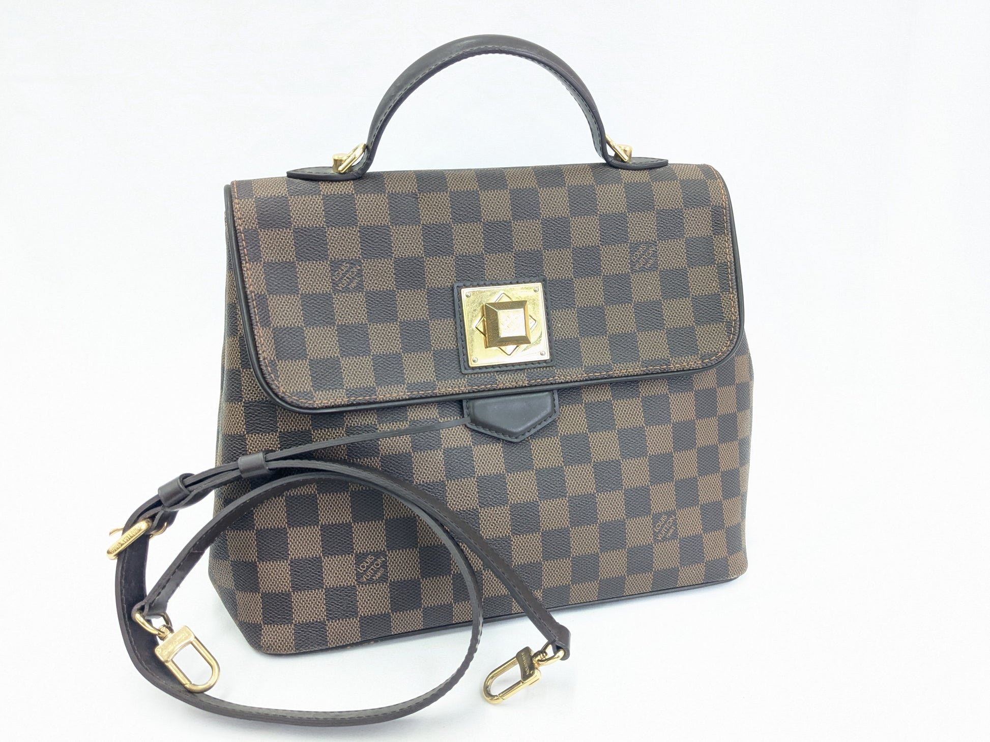 LOUIS VUITTON LV Damier Bergamo MM Handbag