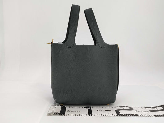 HERMES Picotin Lock 18 Vert Mangrove x Taurillon Clemence x Gold Hardware x K Stamp Handbag