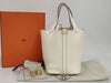 HERMES Picotin Lock 18 Nata x Taurillon Clemence x Gold Hardware x B Stamp Handbag