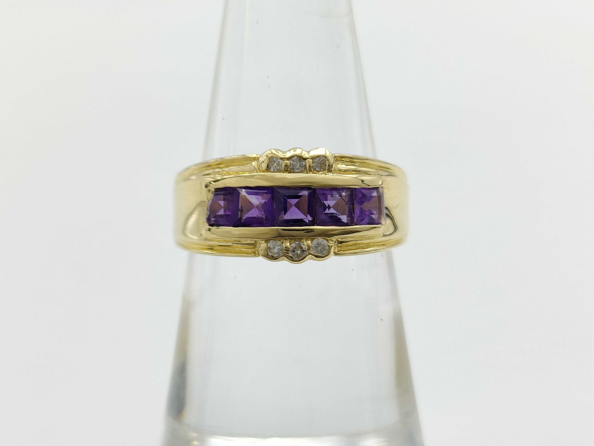 Amethyst D0.06ct K18 4.7g Ring 
