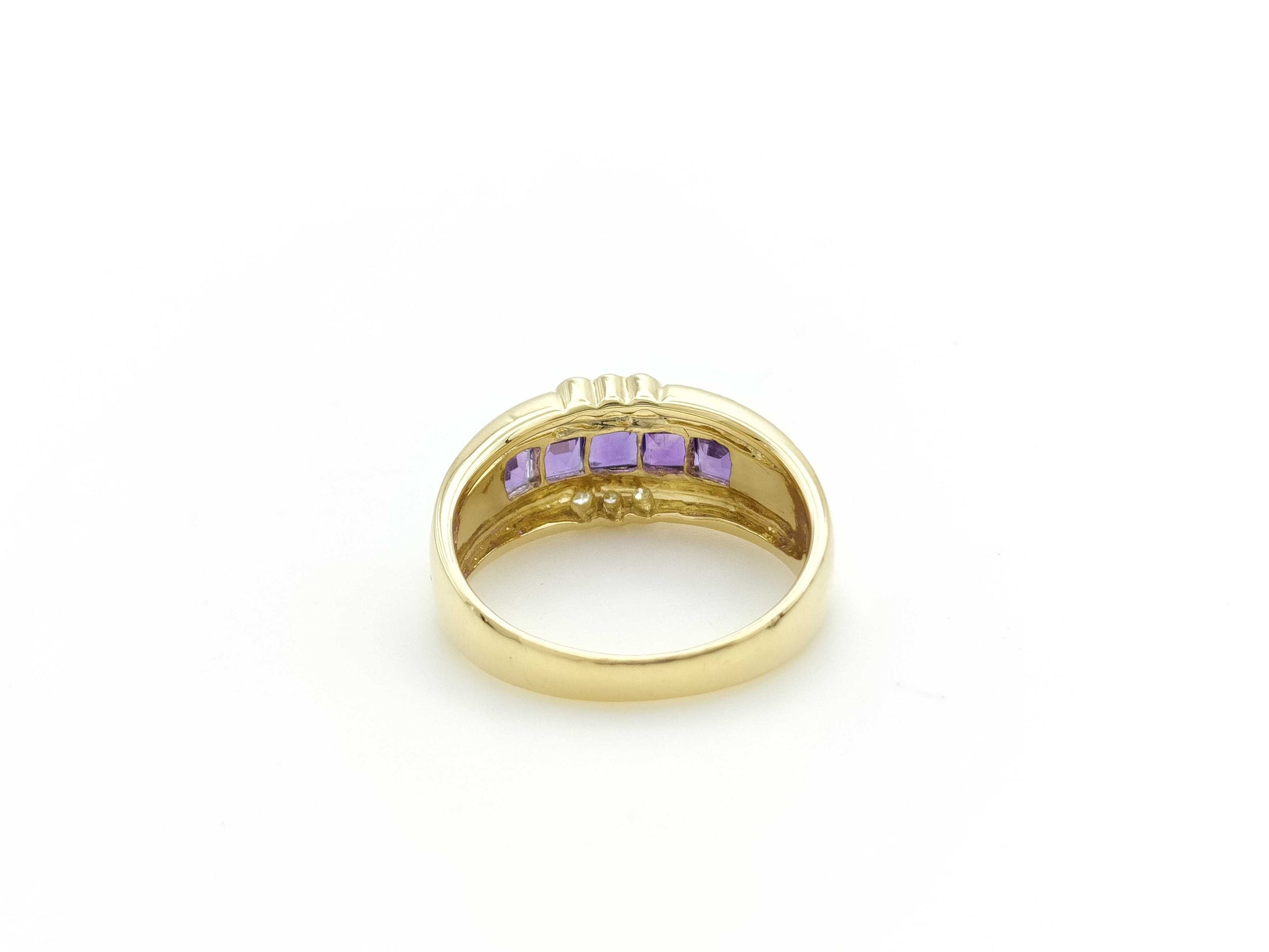 Amethyst D0.06ct K18 4.7g Ring 