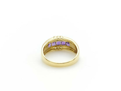 Amethyst D0.06ct K18 4.7g Ring 