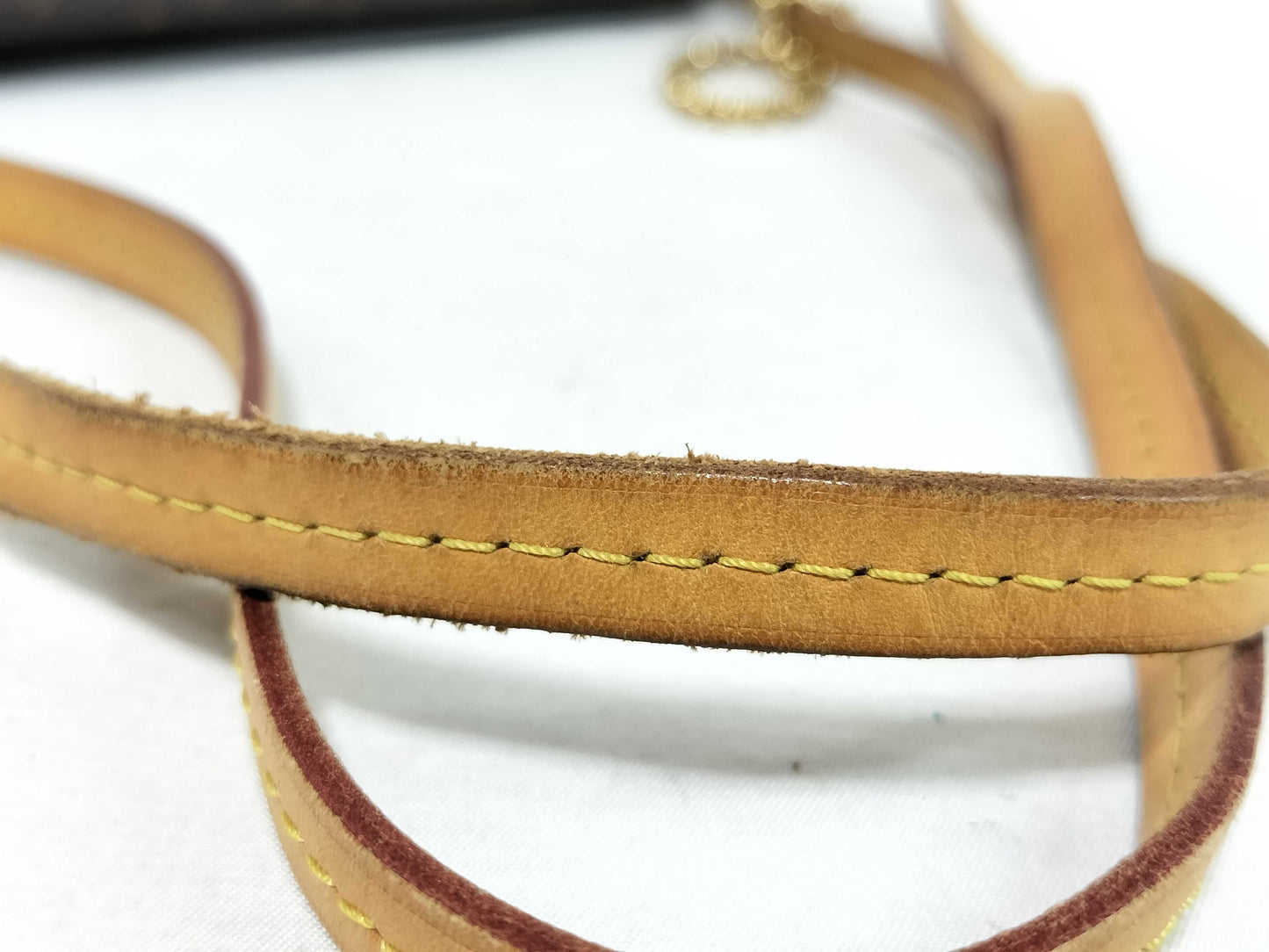 LOUIS VUITTON Favorite PM Shoulder Bag Monogrammed Brown Leather M40717 FL4143