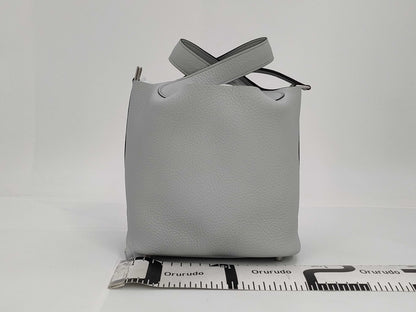 HERMES Picotin Lock 18 Blue Pale x Taurillon Clemence x Silver Hardware x Double Stamp WAK008MM Handbag