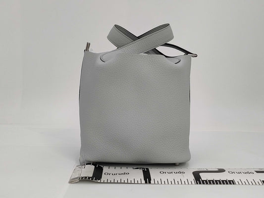 HERMES Picotin Lock 18 Blue Pale x Taurillon Clemence x Silver Hardware x Double Stamp WAK008MM Handbag
