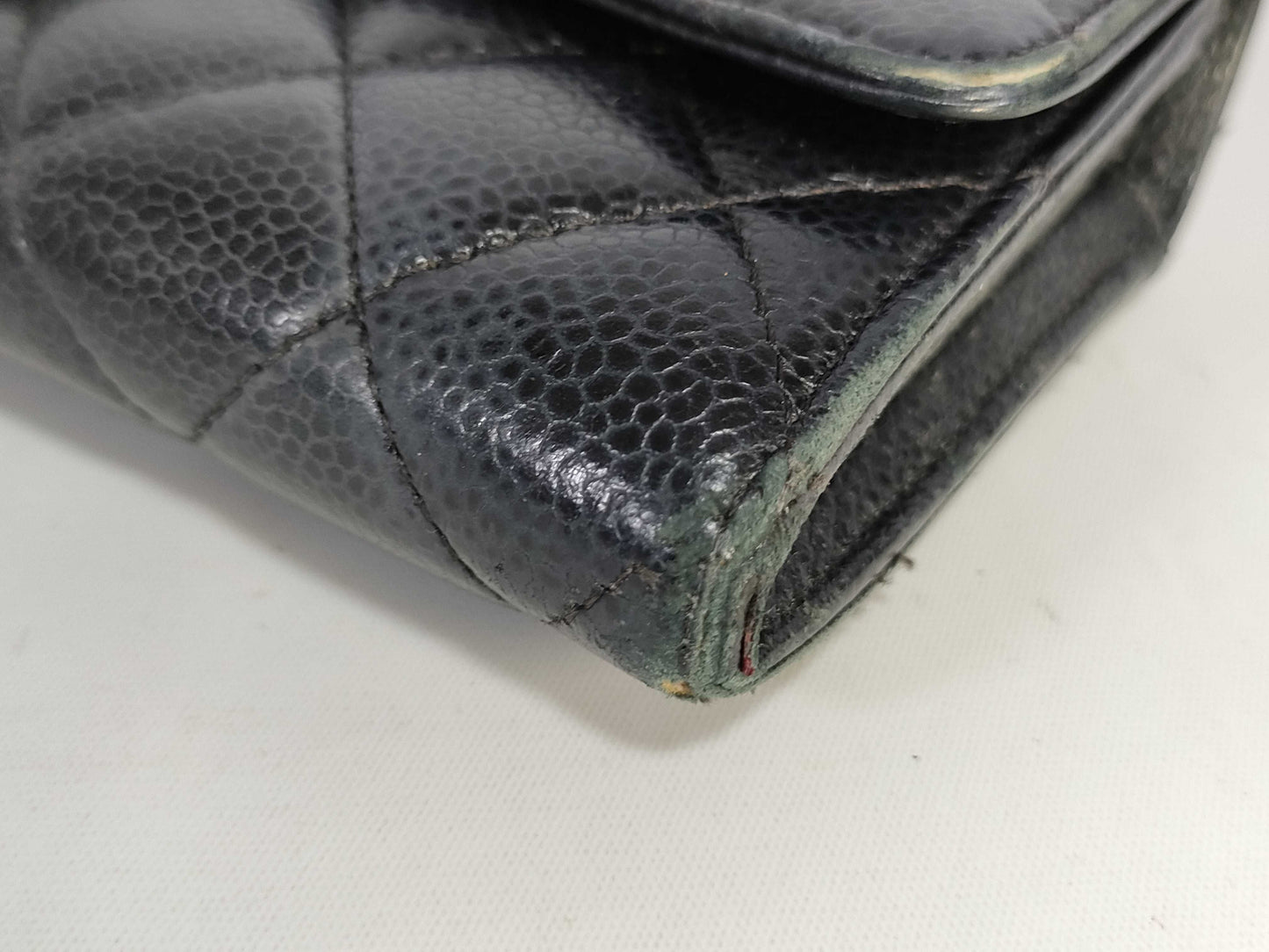 CHANEL Caviar Leather Matelasse Caviar Leather Long Wallet 25063581 Black Wallet