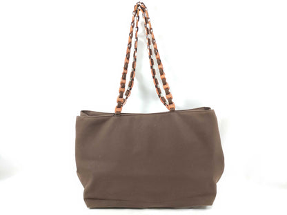 Salvatore Ferragamo Nylon Canvas Tote Bag AU-21・8230 Brown