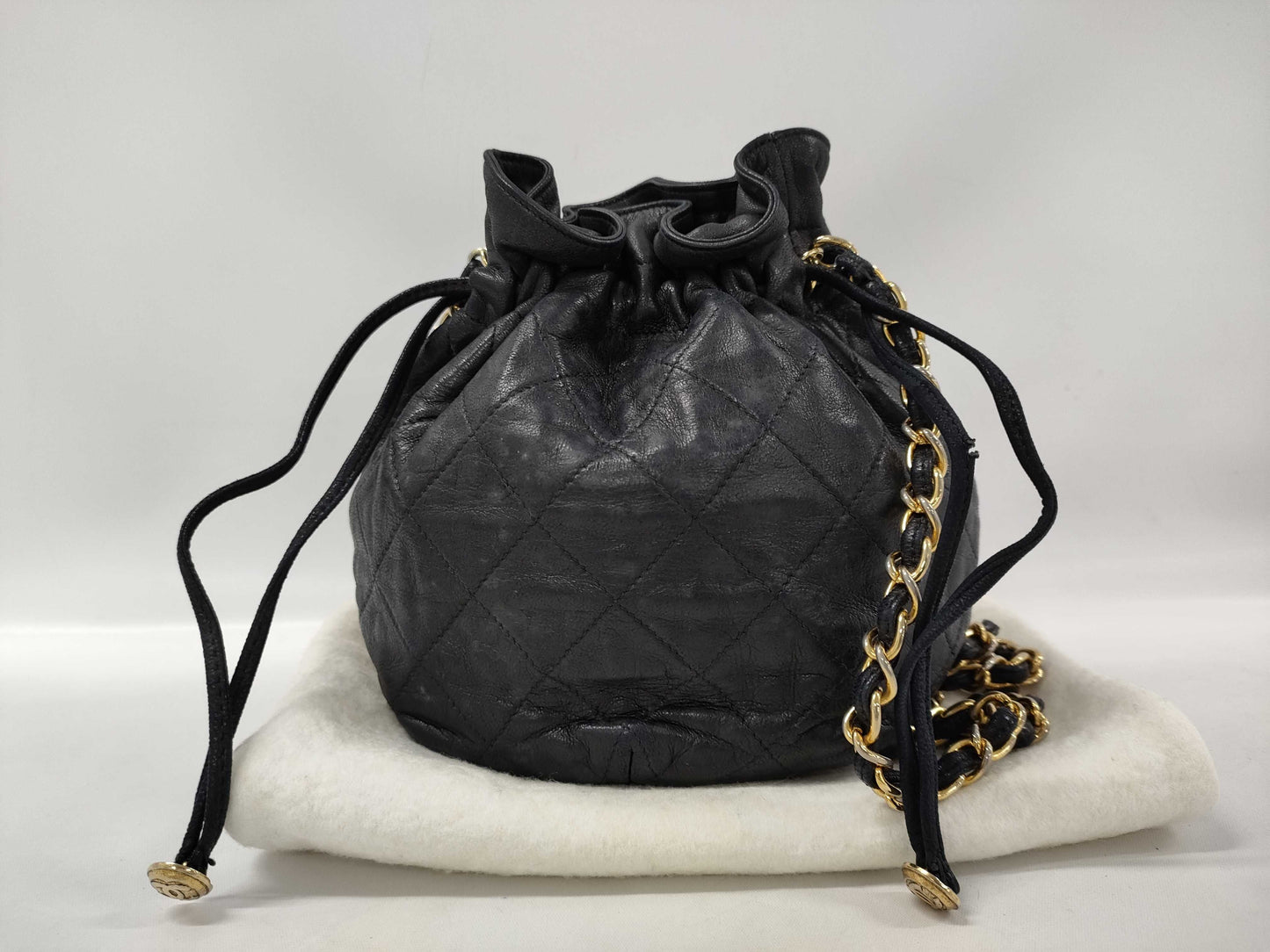 CHANEL Matelasse Lambskin Chain Shoulder Bag 0747071 Black Tote Bag