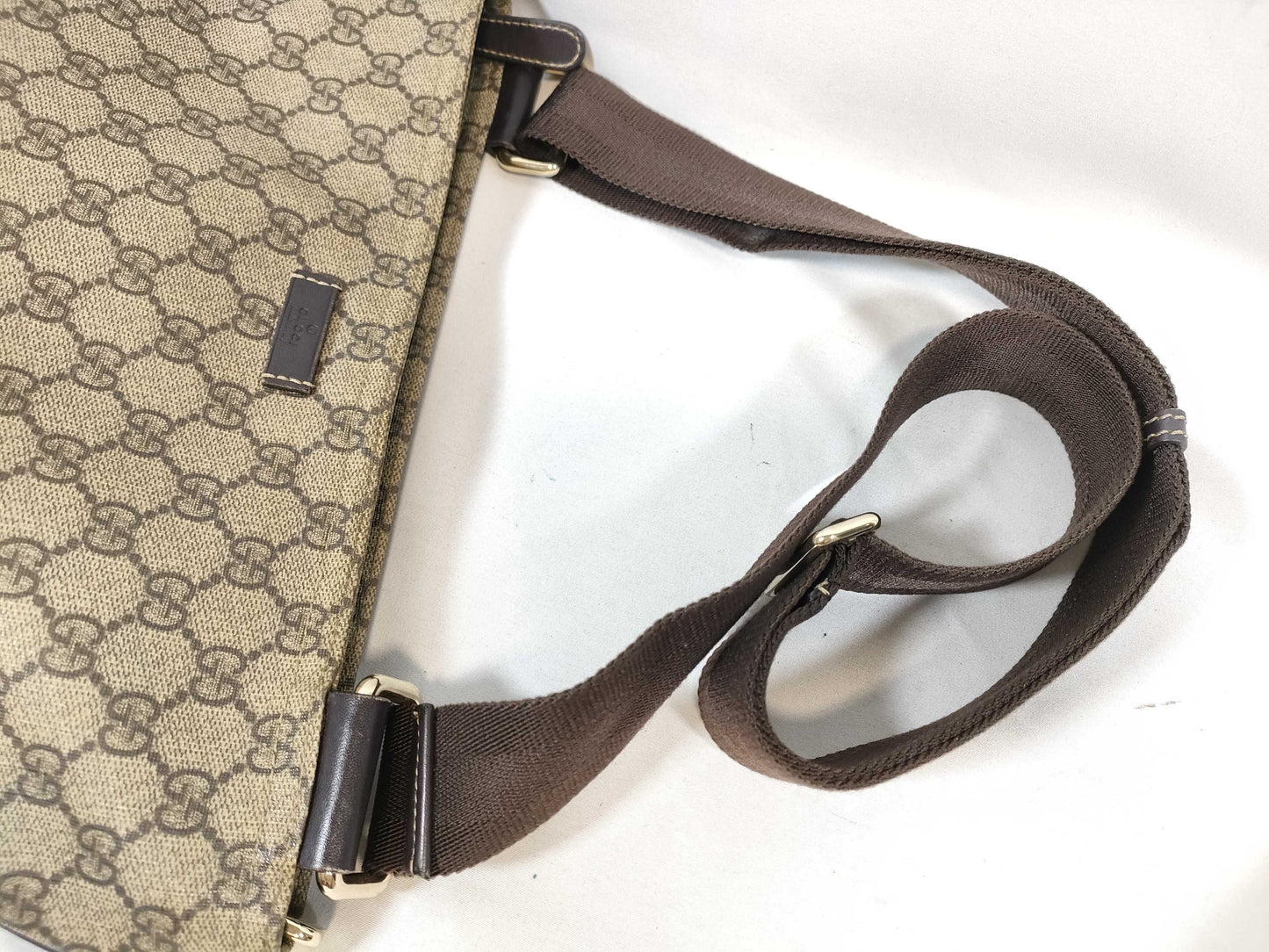 GUCCI GG Supreme Shoulder Bag 201446 205011 Brown x Beige Shoulder Bag