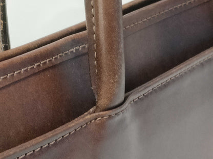 Coco Meister Leather Handbag Brown