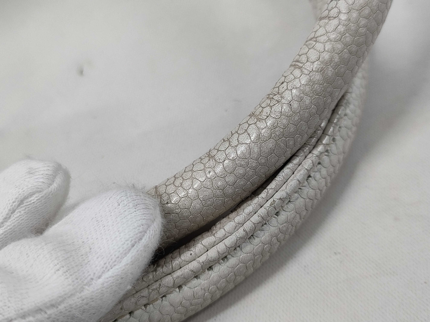 CHANEL Coco Mark Caviar Skin Tote Bag White Tote Bag