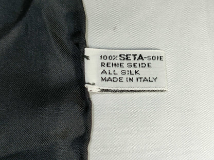 CHANEL Silk Scarf Black x Gold Scarf