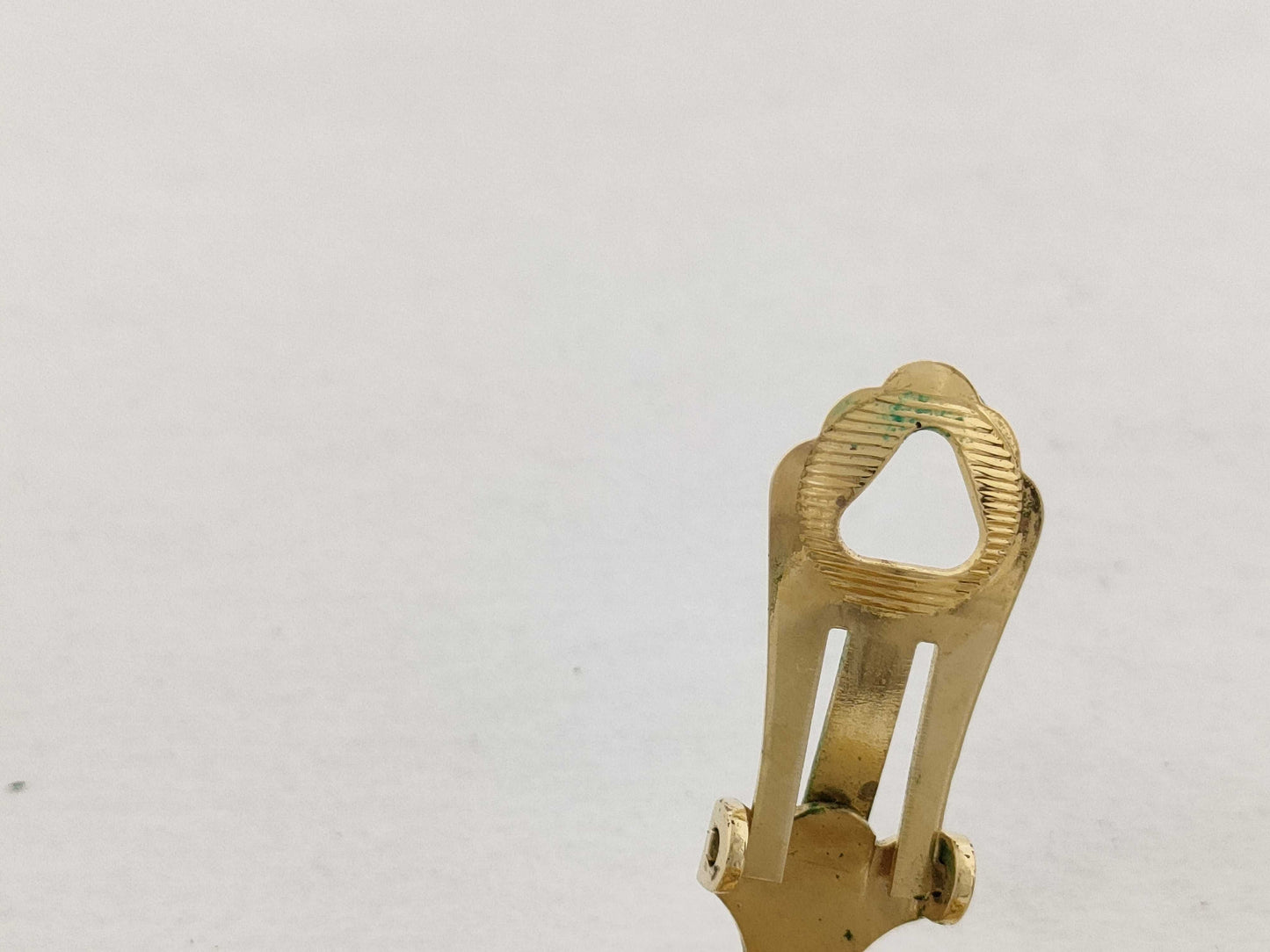 Dior Stone Earrings, Gold and Green, GP 21.7g