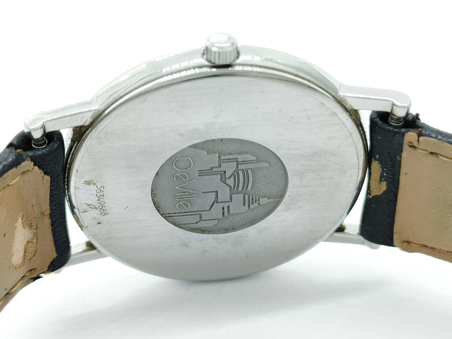 OMEGA De Ville 56349668 Stainless Steel/Leather/QZ Silver Dial Non-Working/No Operational Guarantee Boys' Watch