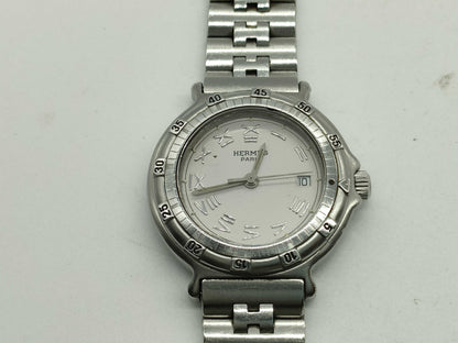 HERMES Captain Nemo 187075 SS/QZ Silver Dial Women's Watch 