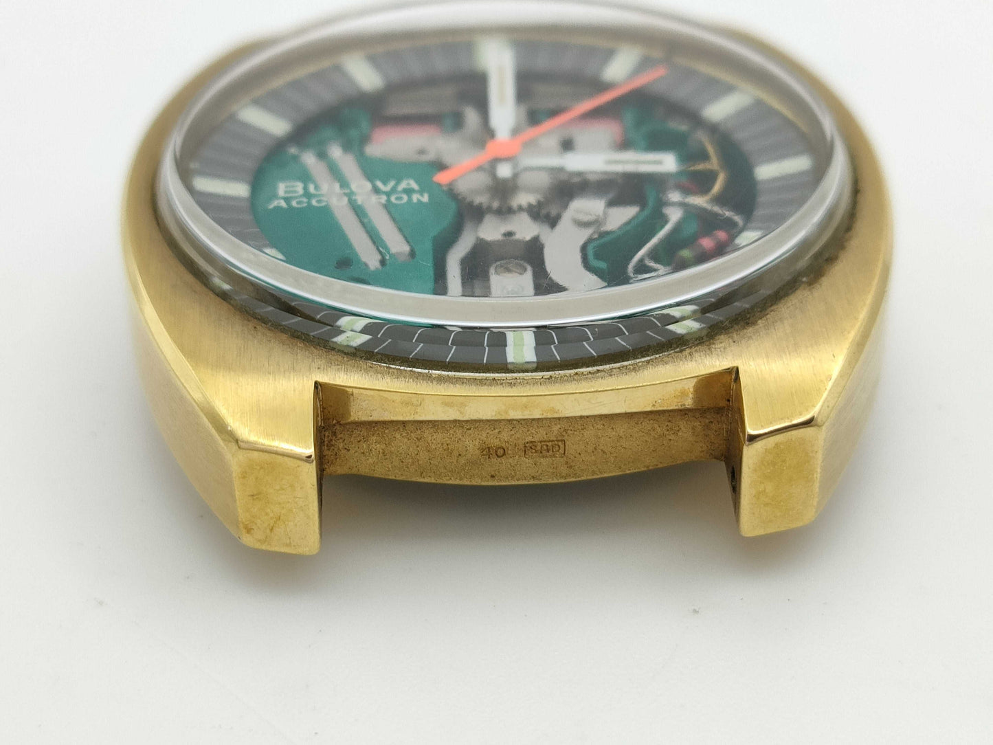 Bulova Accutron M9 1-715239 Tuning Fork Skeleton Dial Quartz Men's Watch