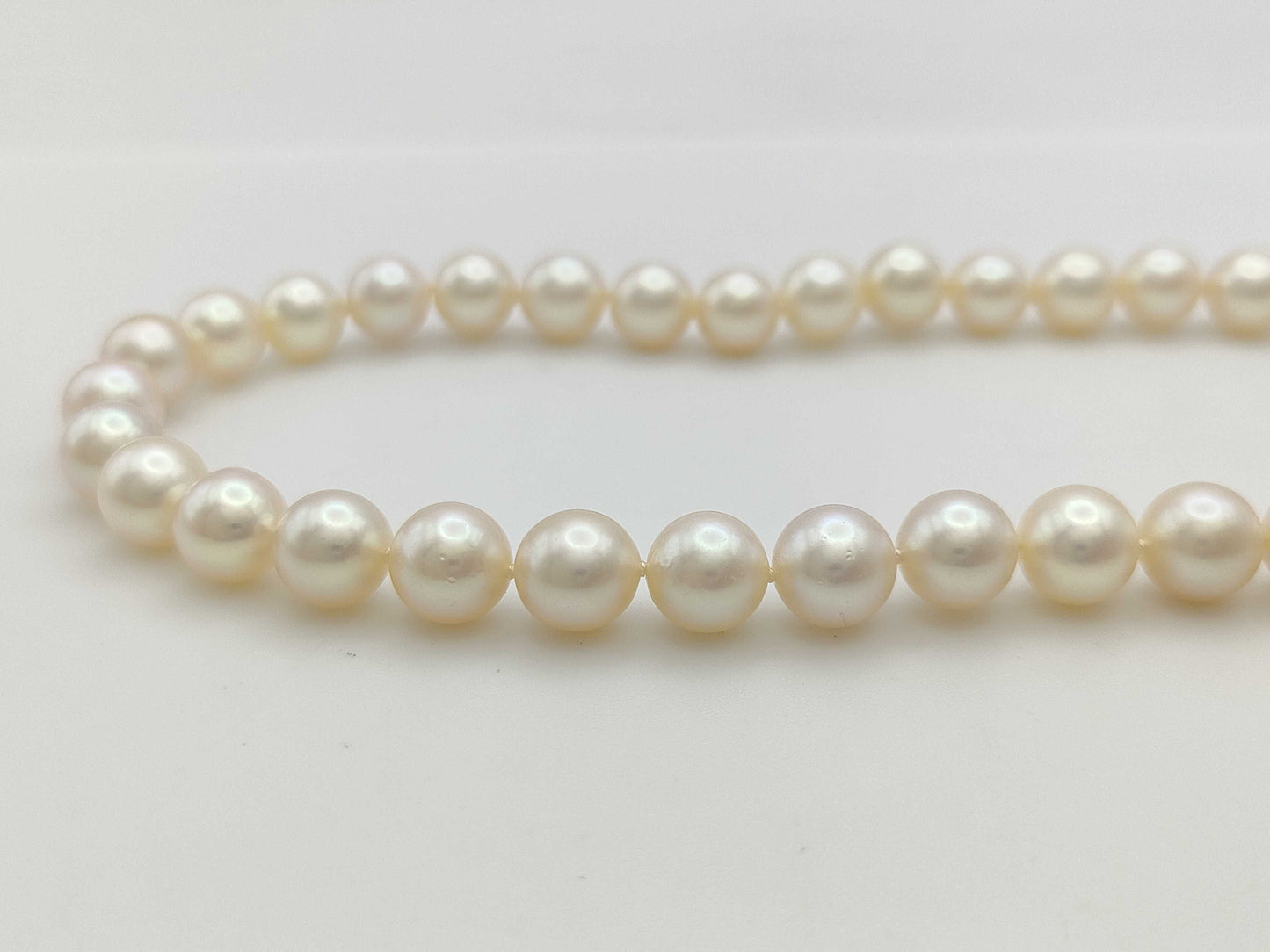TASAKI Pearl Necklace, 7.9-8.3mm Diameter, Sterling Silver, 70.9g 
